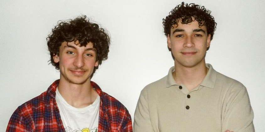 The two Novoflow founders standing side by side